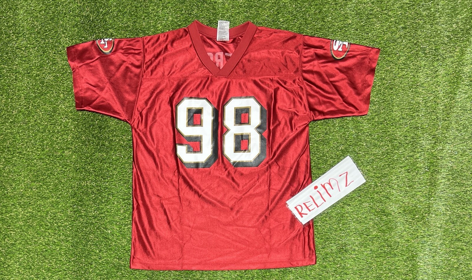 Reebok NFL Equipment Jersey San Francisco 49ers #98 J. Peterson Kids Size Xl