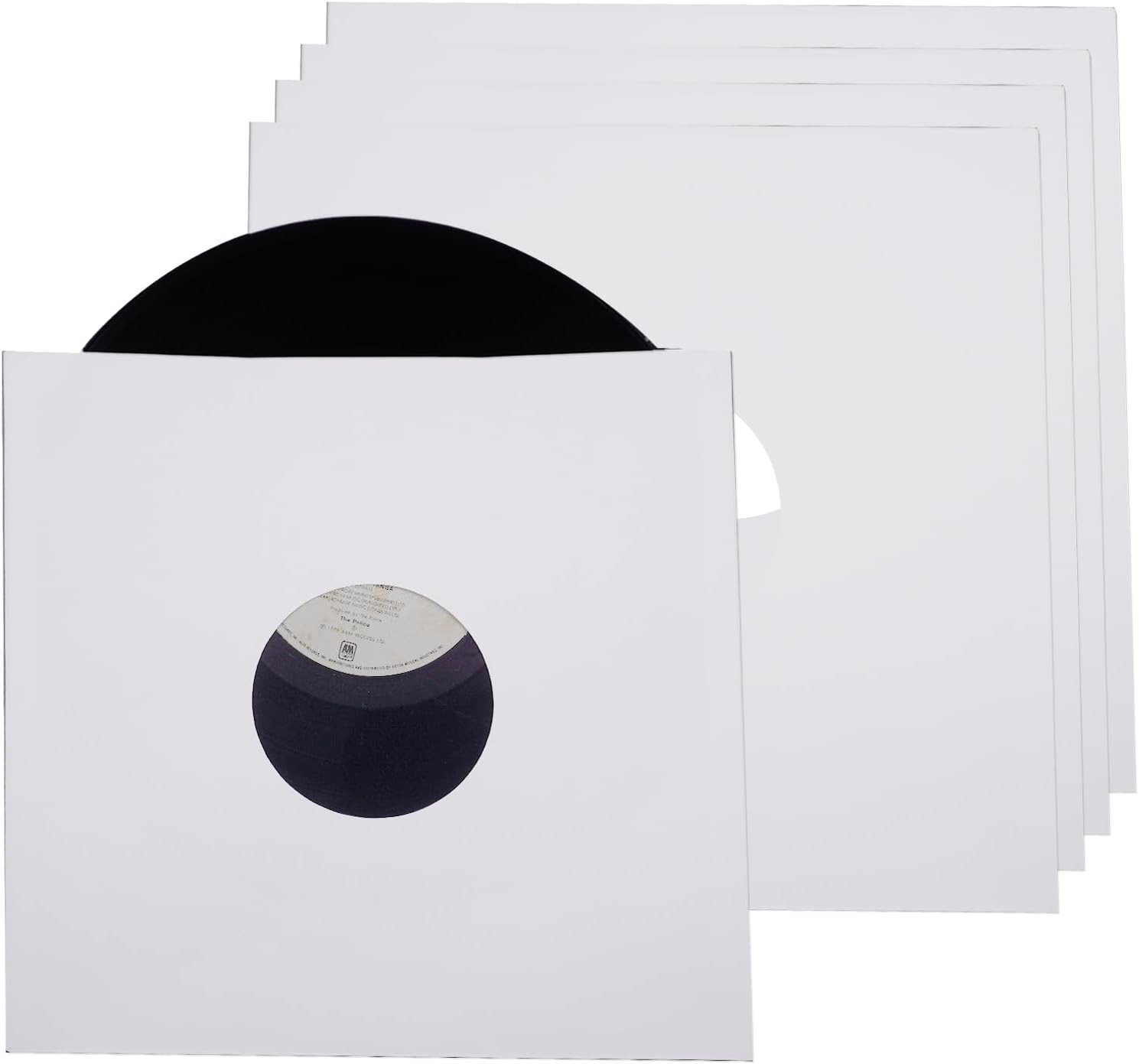 12 Inch Record Inner Sleeves, 20 Pack Heavyweight White Kraft Paper Vinyl Protec
