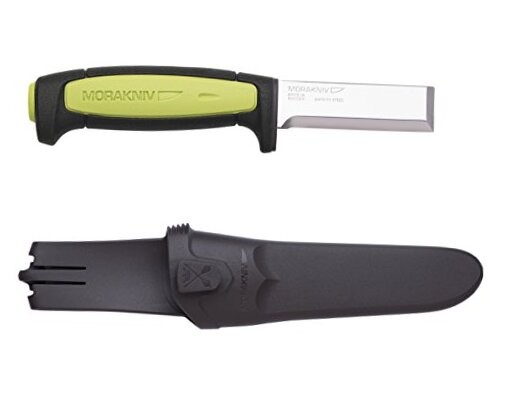  Craftline Carbon Steel Wood Chisel Knife With Sheath for Wood Carving, 3 Inch 