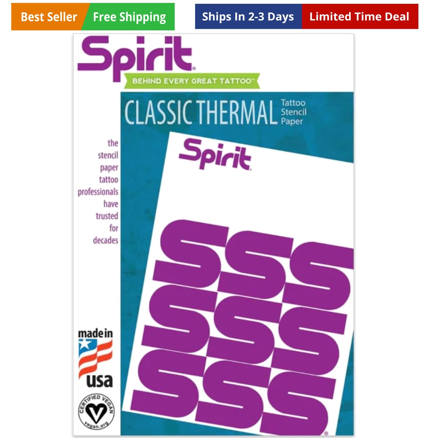 Classic Thermal Tattoo Transfer Paper 8.5" X 11" - 100 Sheets, Tattooing Sten...