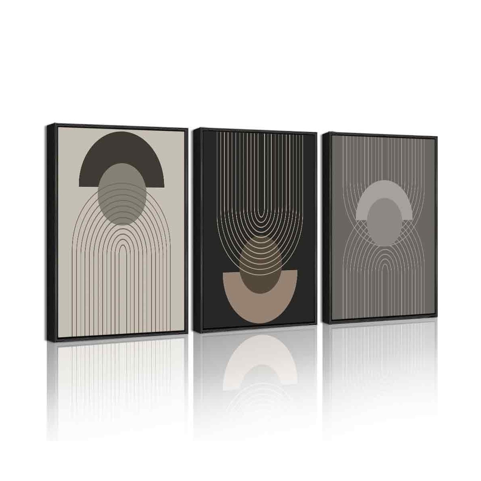 Boho Vintage Line Wall Art Framed Mid Century Bohemain Wall Dec... Fast USA SHIP