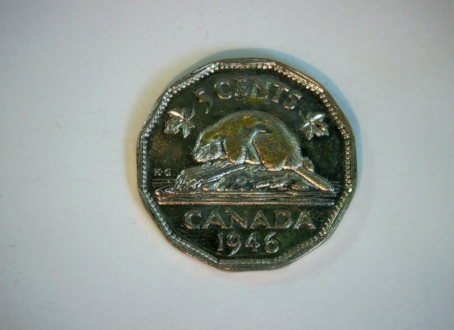 Canada 1946 5 Cents George VI Beaver 5 Cents Coin
