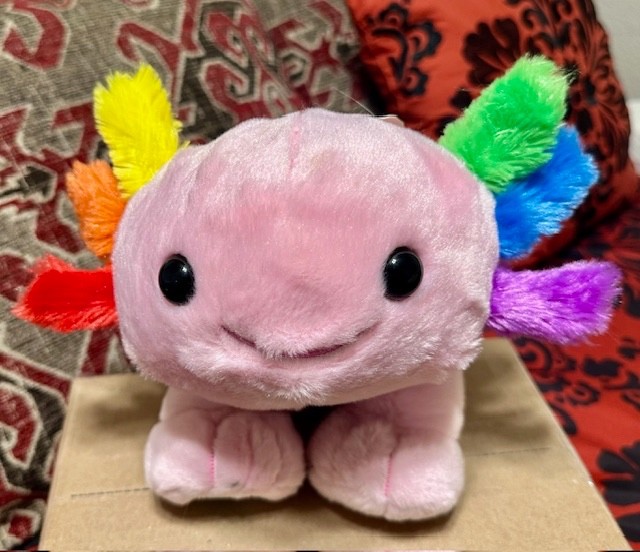 Build-A-Bear Pink Rainbow Axolotl  19"