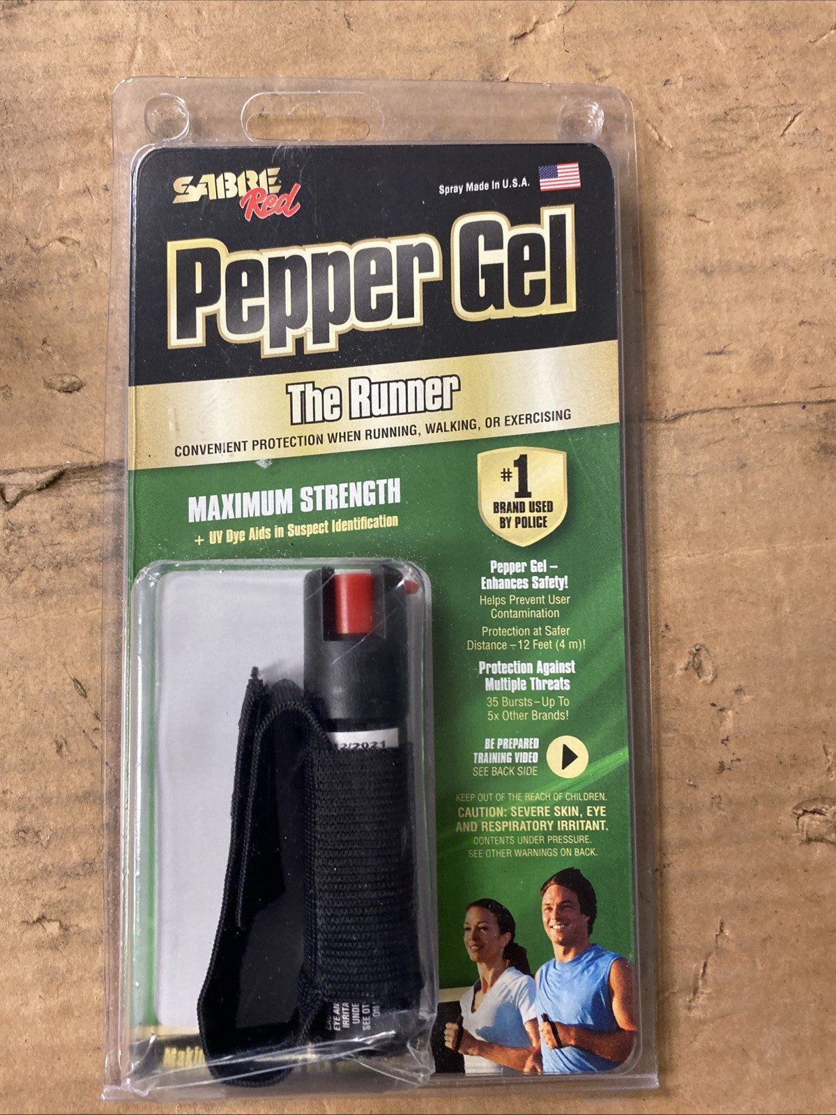 Sabre Red Pepper Gel Spray DYE With Pocket CLIP MAXIMUM STRENGHT Expires 06-2029