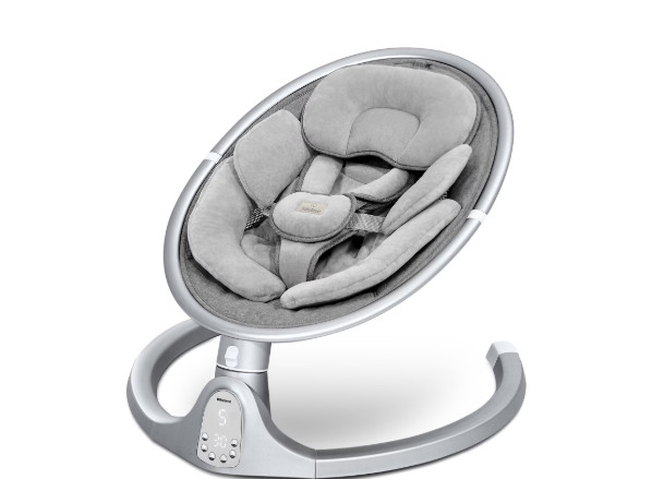 NEW Baby Swings for Infants, Remote Control Baby Swing Grey