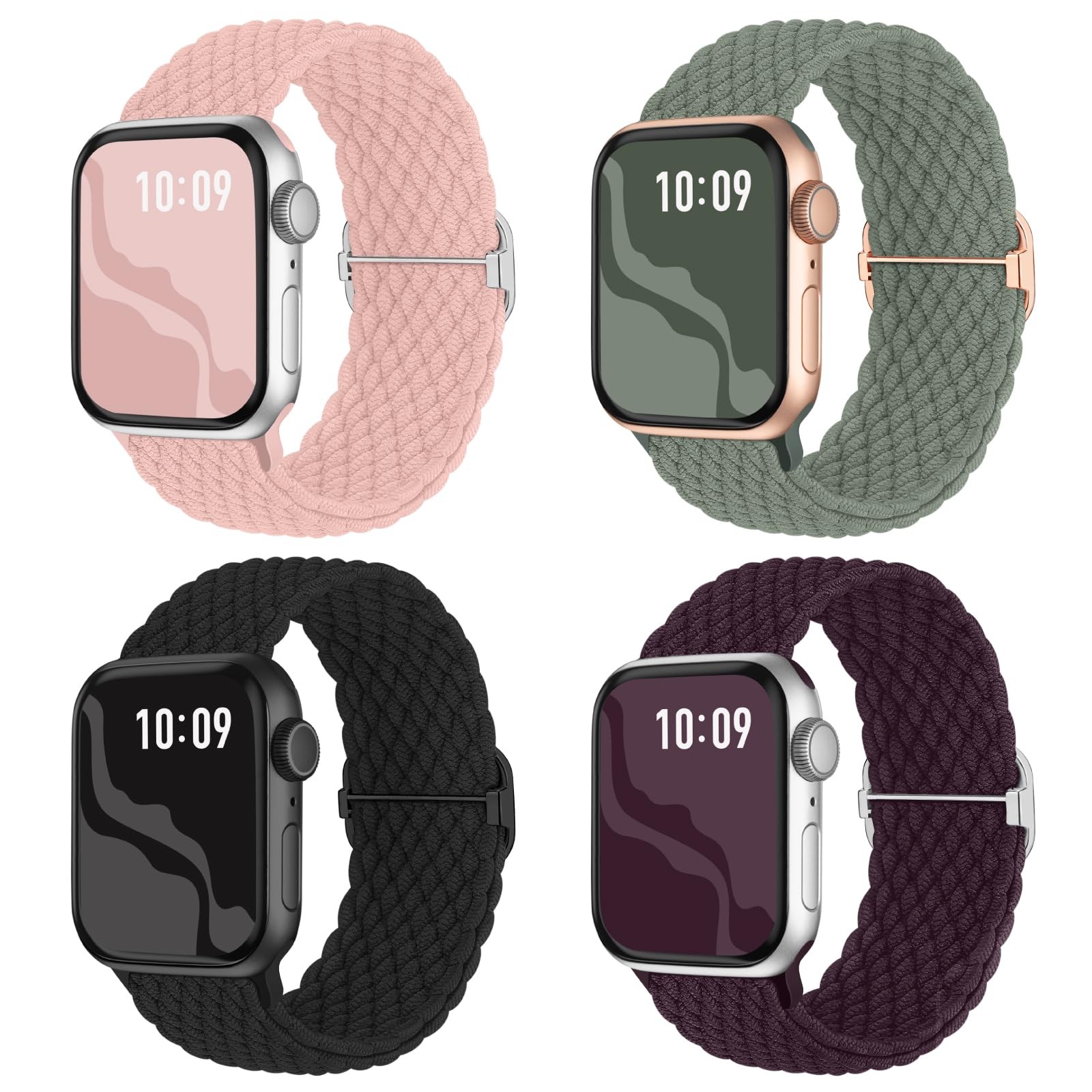 Stretchy Solo Loop Band for Apple Watch 38mm 40mm 41mm 42mm 44mm 45mm 46mm 49mm