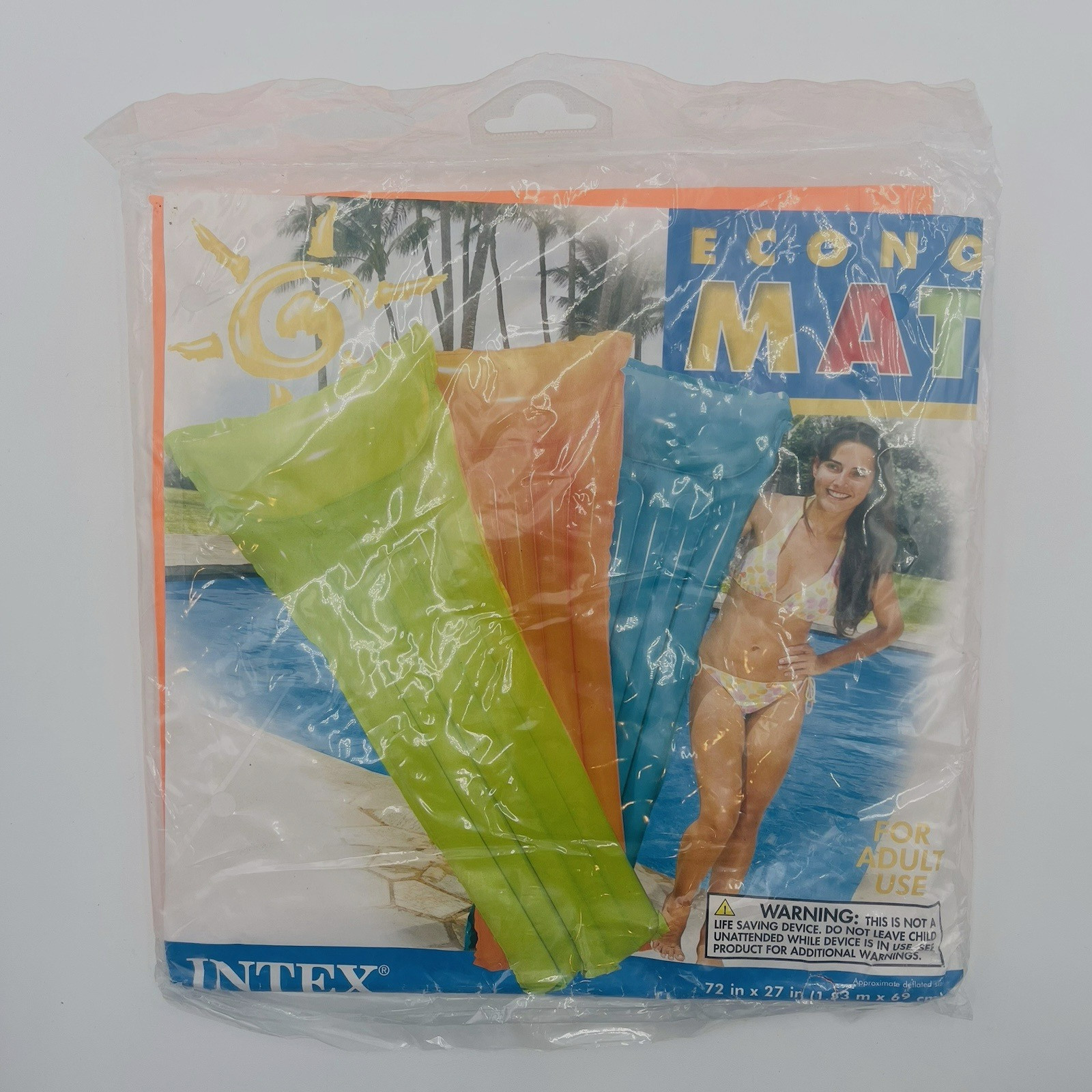 Intex Inflatable Pool Mat Orange 2011 Float 72" x 27"