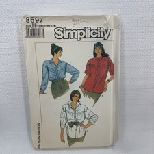 Simplicity 8597 Misses Blouse Shirt Pattern 28W-32W Uncut
