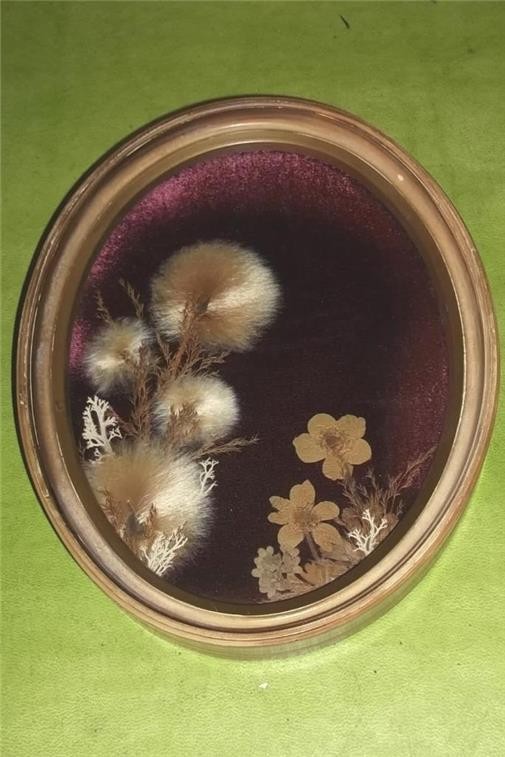 ANTIQUE RUTH MILLER STAATS GRACE K SILVERMAN KETCHIKAN FRAMED WILDFLOWER PICTURE