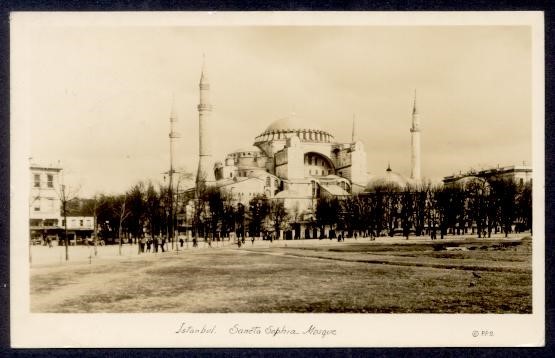 TURKEY 1934 SANTO SOPHIA MOSQUE REAL PHOTO PPC TO USA