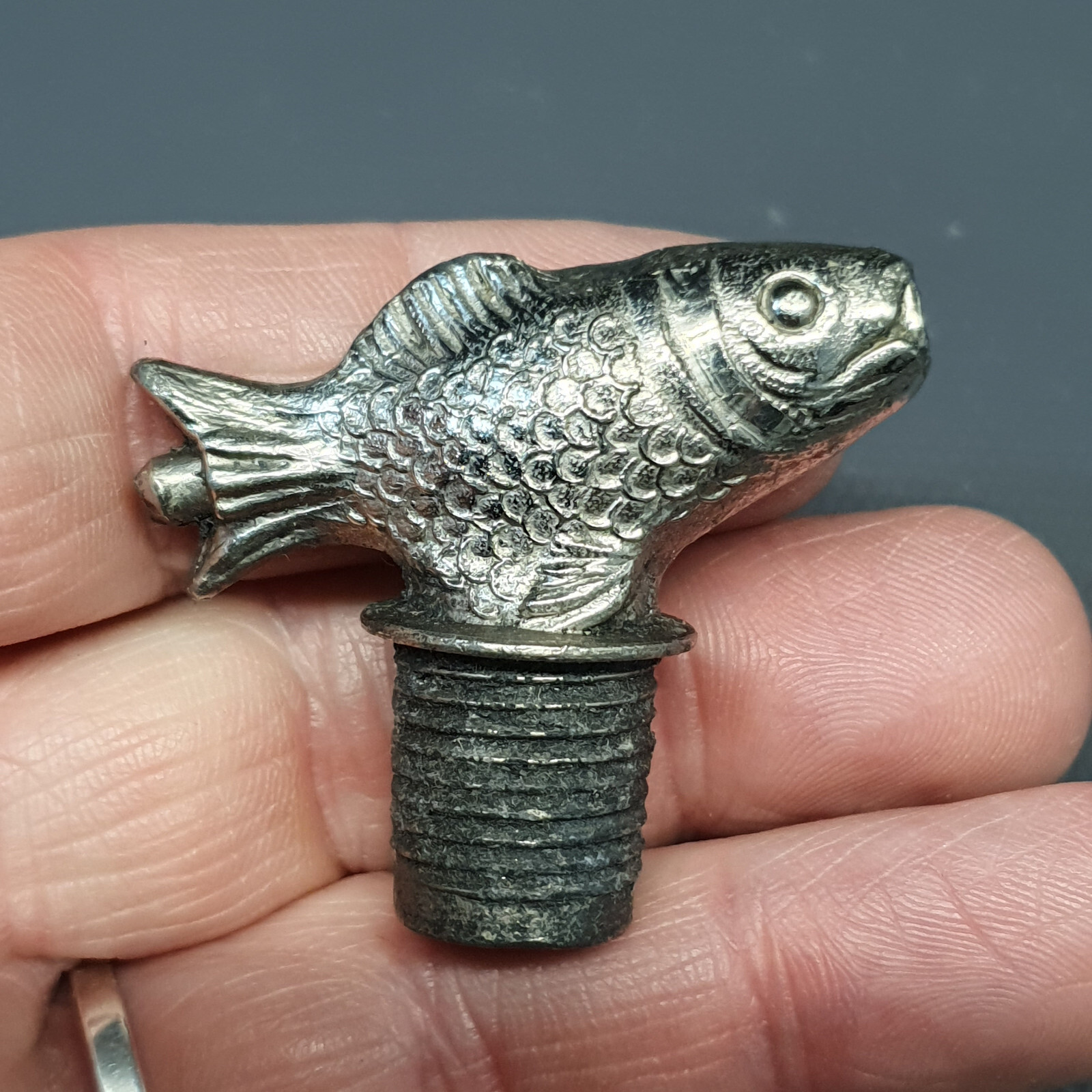 Rare Antique Posson Shaped Spout Cap #50