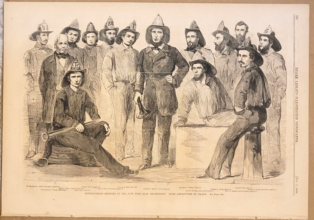 Frank Leslie's 11/1/1856  New York Fire Department / Emperor of Russia