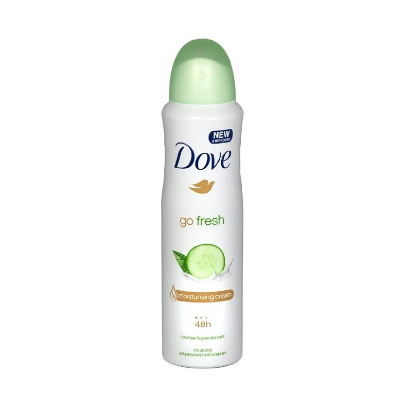 2x Dove Spray Deodorant Cucumber Green Tea Moisturizing Cream 150ml Pack