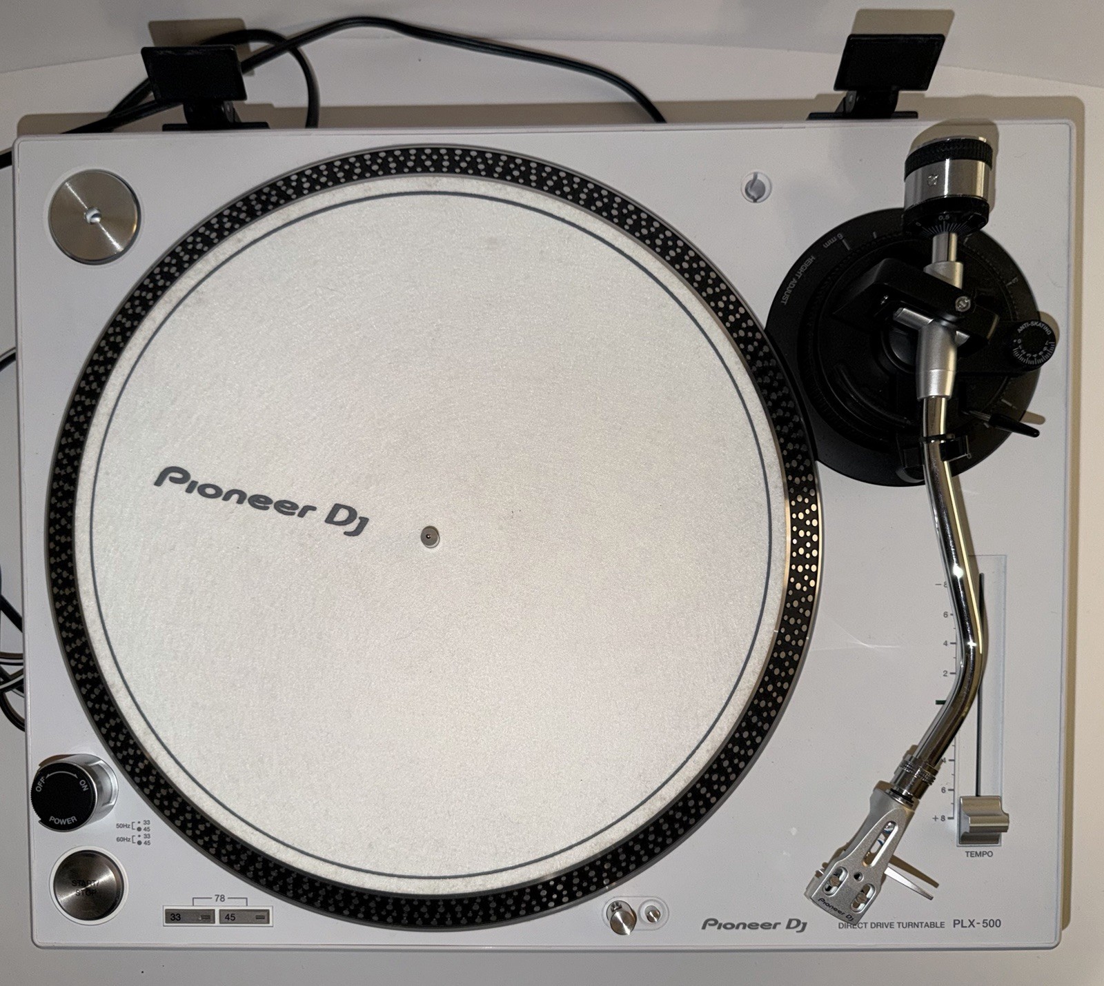 Pioneer DJ PLX-500 Direct Drive Turntable, White