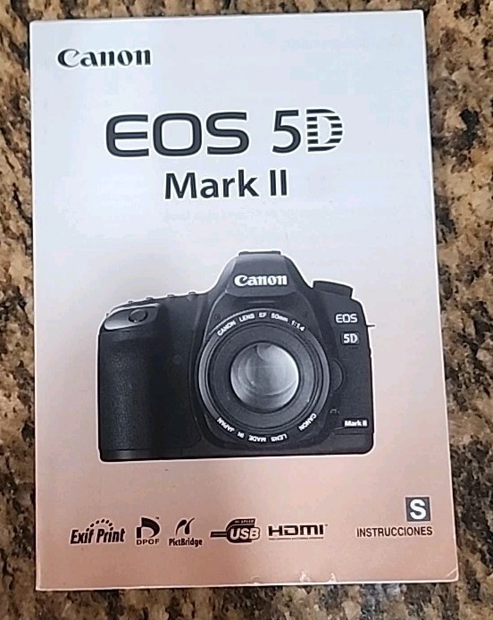 SPANISH CANON EOS 5D DIGITAL SLR CAMERA OWNERS INSTRUCTION MANUAL W/Guide 
