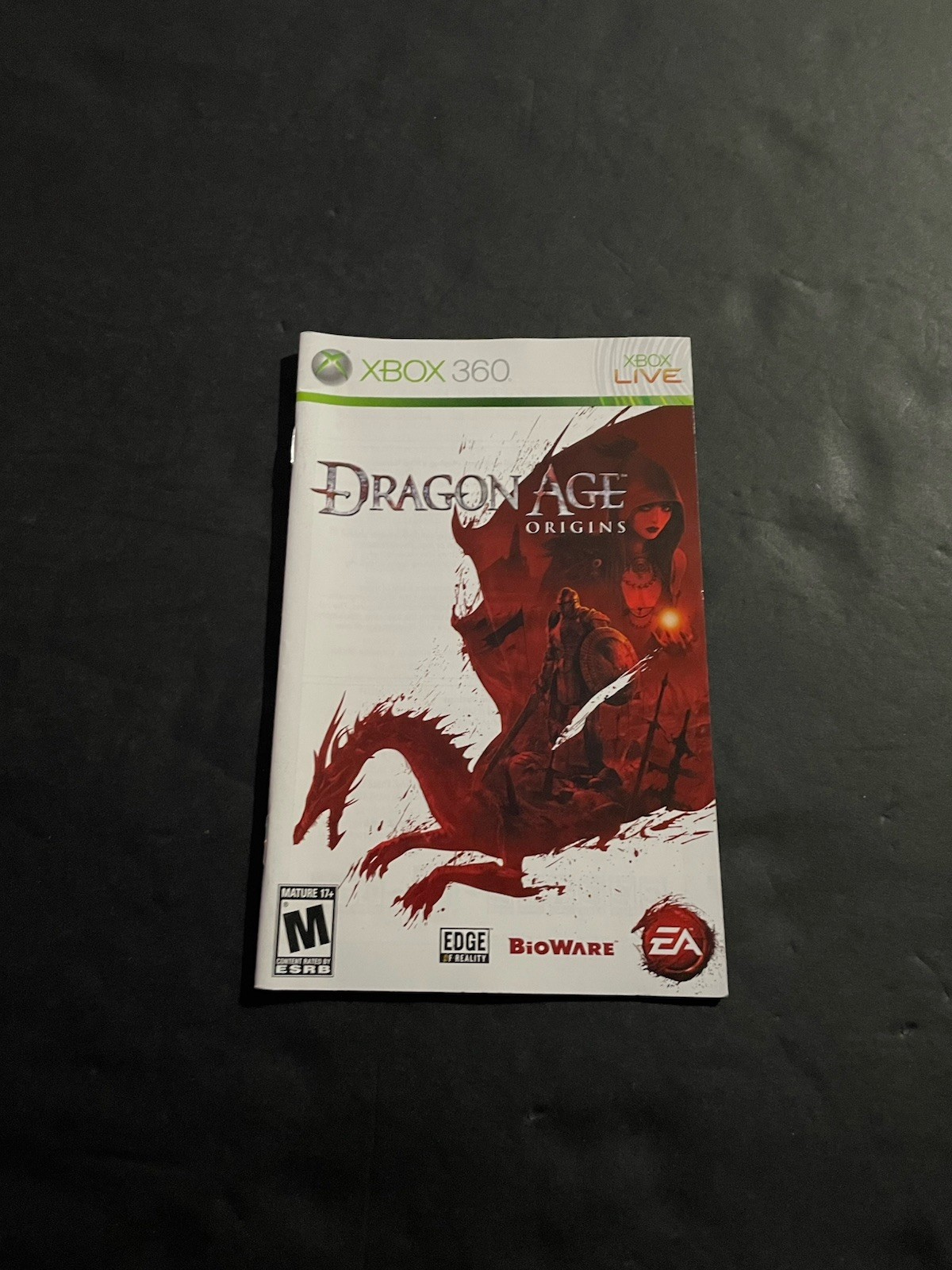 dragon age origins xbox 360 Manual Only