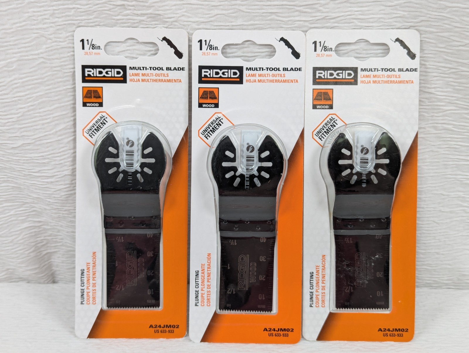 RIDGID - 1-1/8 in - Multi-Tool Blade - A24JM02 - 3 Pack