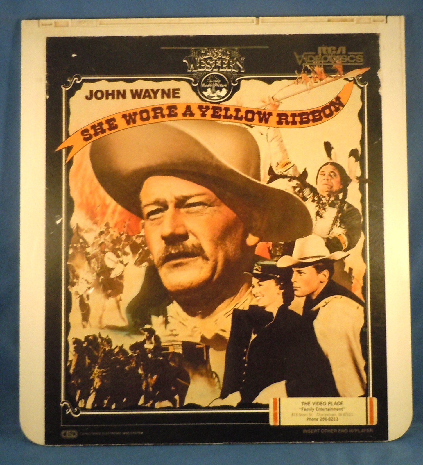 RCA CED VIDEODISC! - SHE WORE A YELLOW RIBBON with John Wayne & Joanne Dru