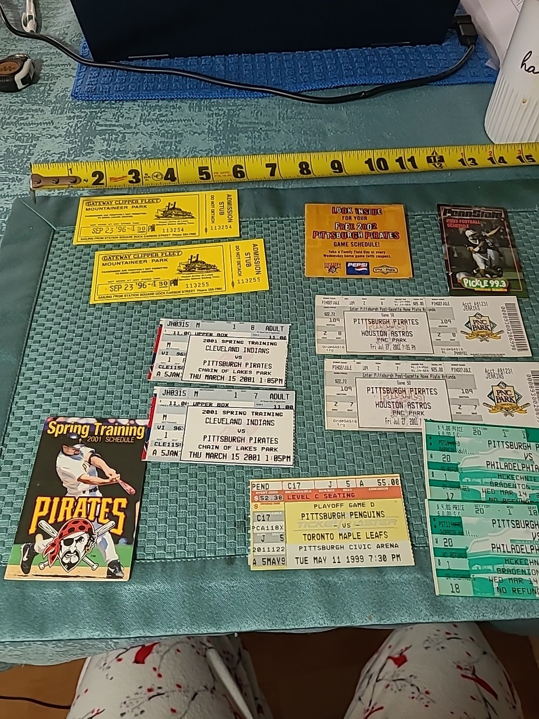VTG. USED SPORTS TICKETS AND HANDOUTS