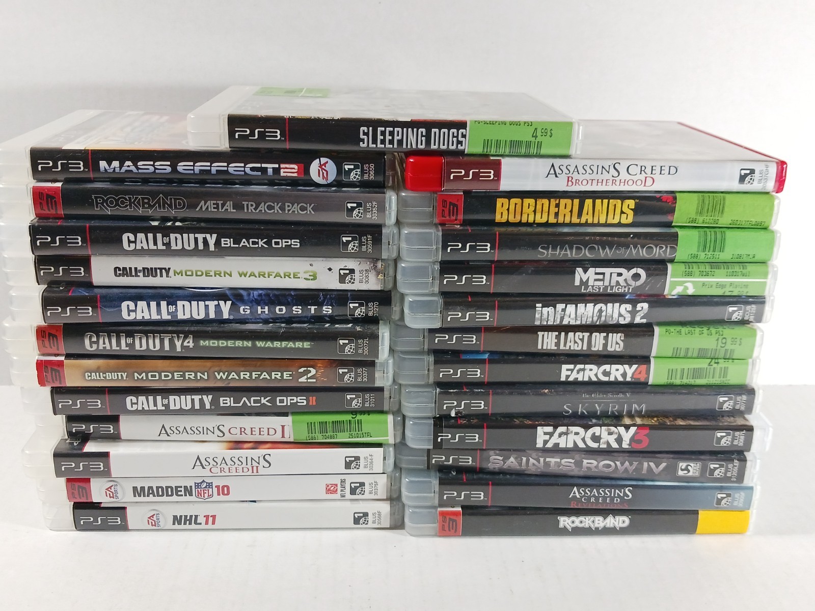 PS3 Game Lot of 25 Games Call of Duty Black Ops Creed Farcry Saints Row Metro