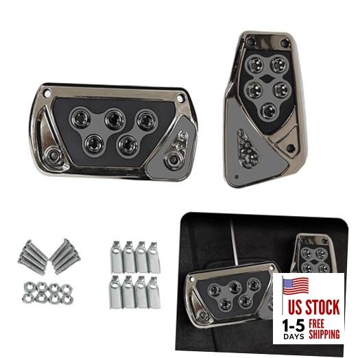 Nonslip Car Pedal Pads, Automatic Transmission Brake Pedal Cover, 2 PCS Gray