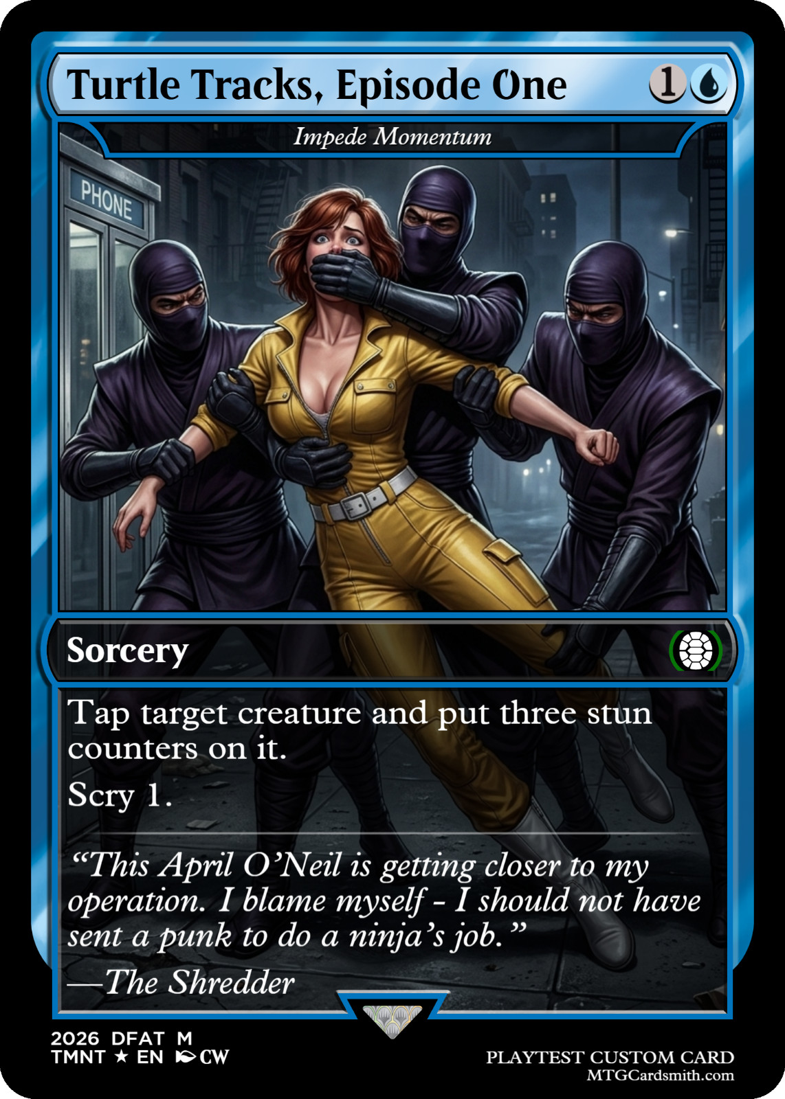 Impede Momentum - April O'Neil TMNT MTG Proxy / Playtest CUSTOM