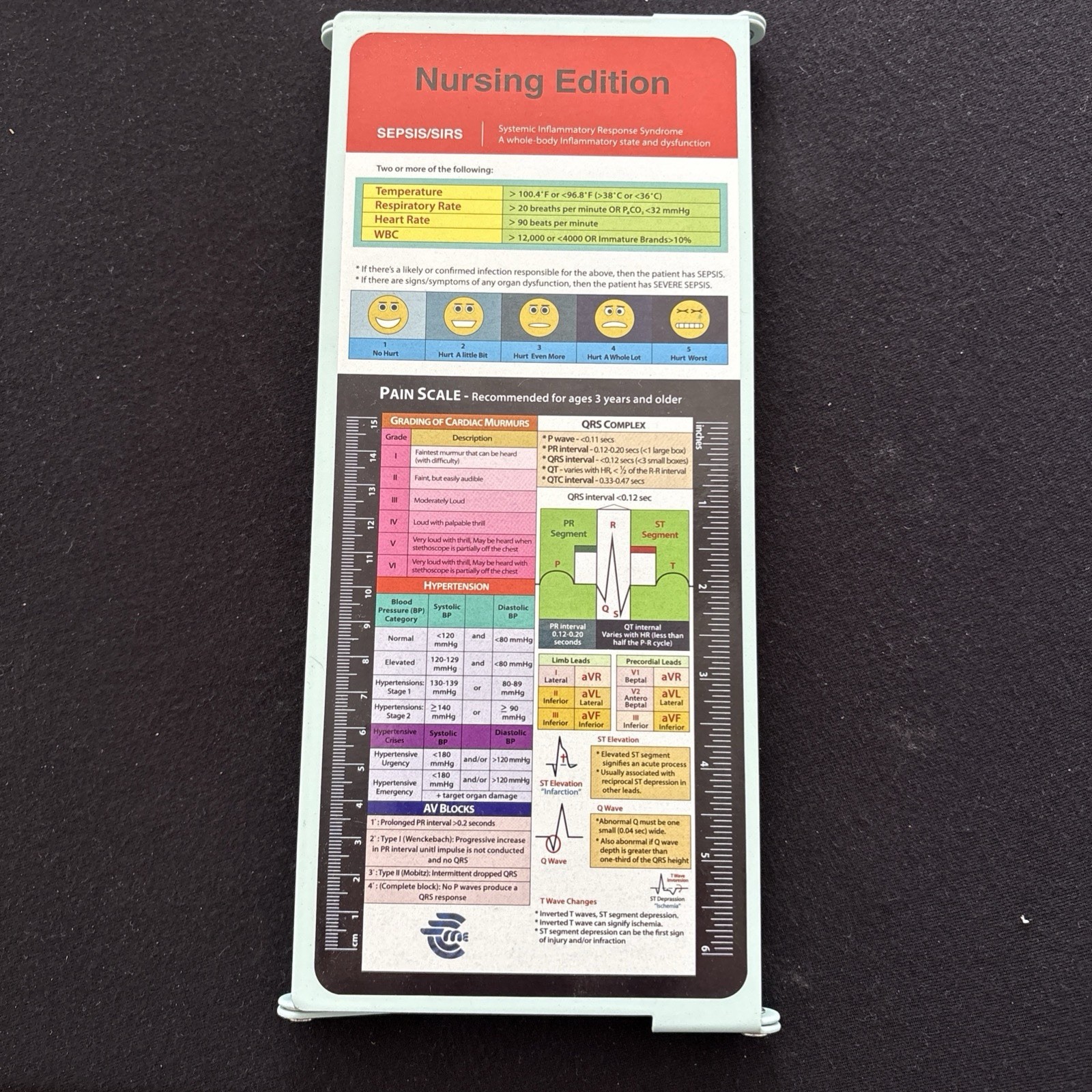 Foldable Nursing Edition Clipboard with Quick Reference and Cheat Sheet