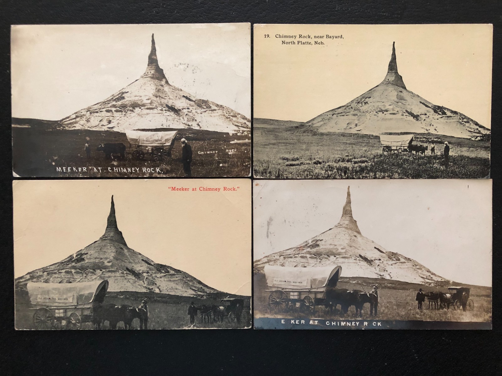 [4] Chimney Rock near Bayard Nebraska postcards [all posted]