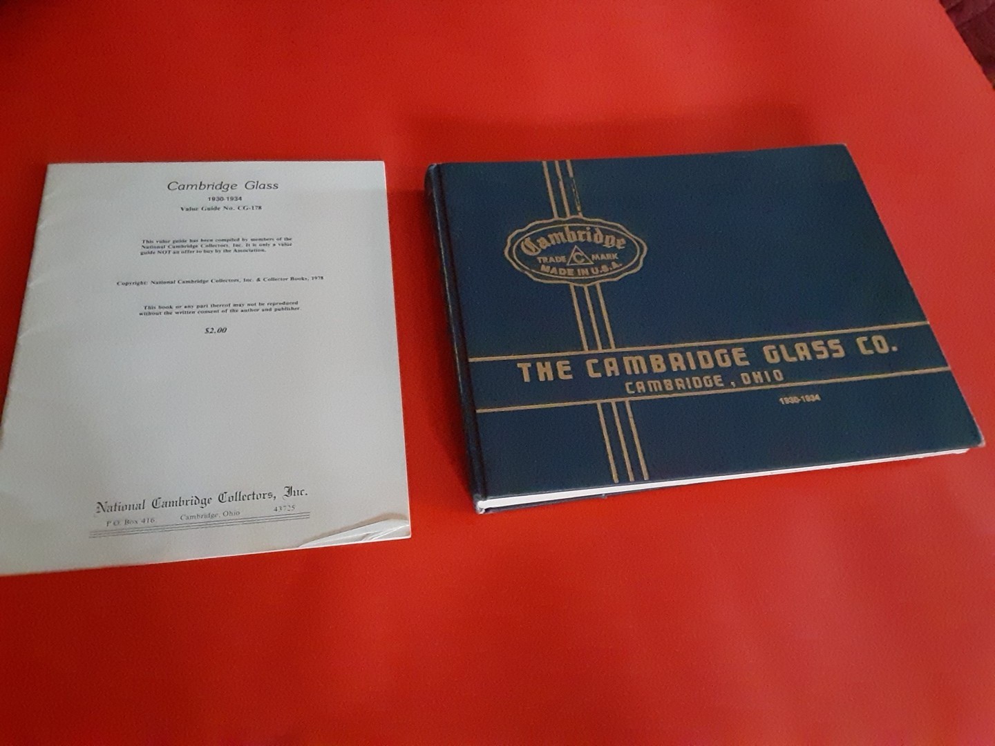 Vintage 1976 Book  For 1930-34 Cambridge Glass Catalog W/1978 Price Guide