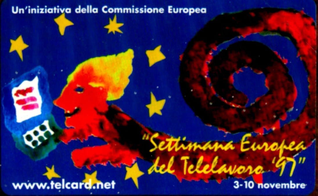 G 687 C&C 2762 New Magnetized Telephone Card Telework 97 Freely