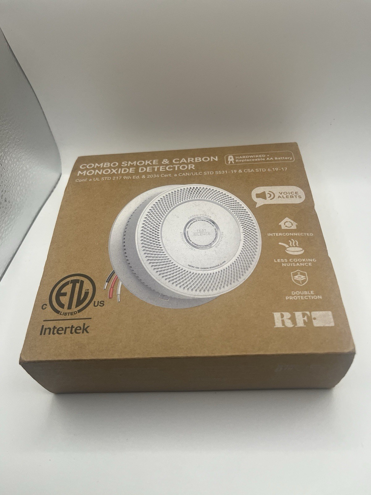 Combo Smoke Carbon Monoxide Detector Alarm Hardwired A8612B-6AR