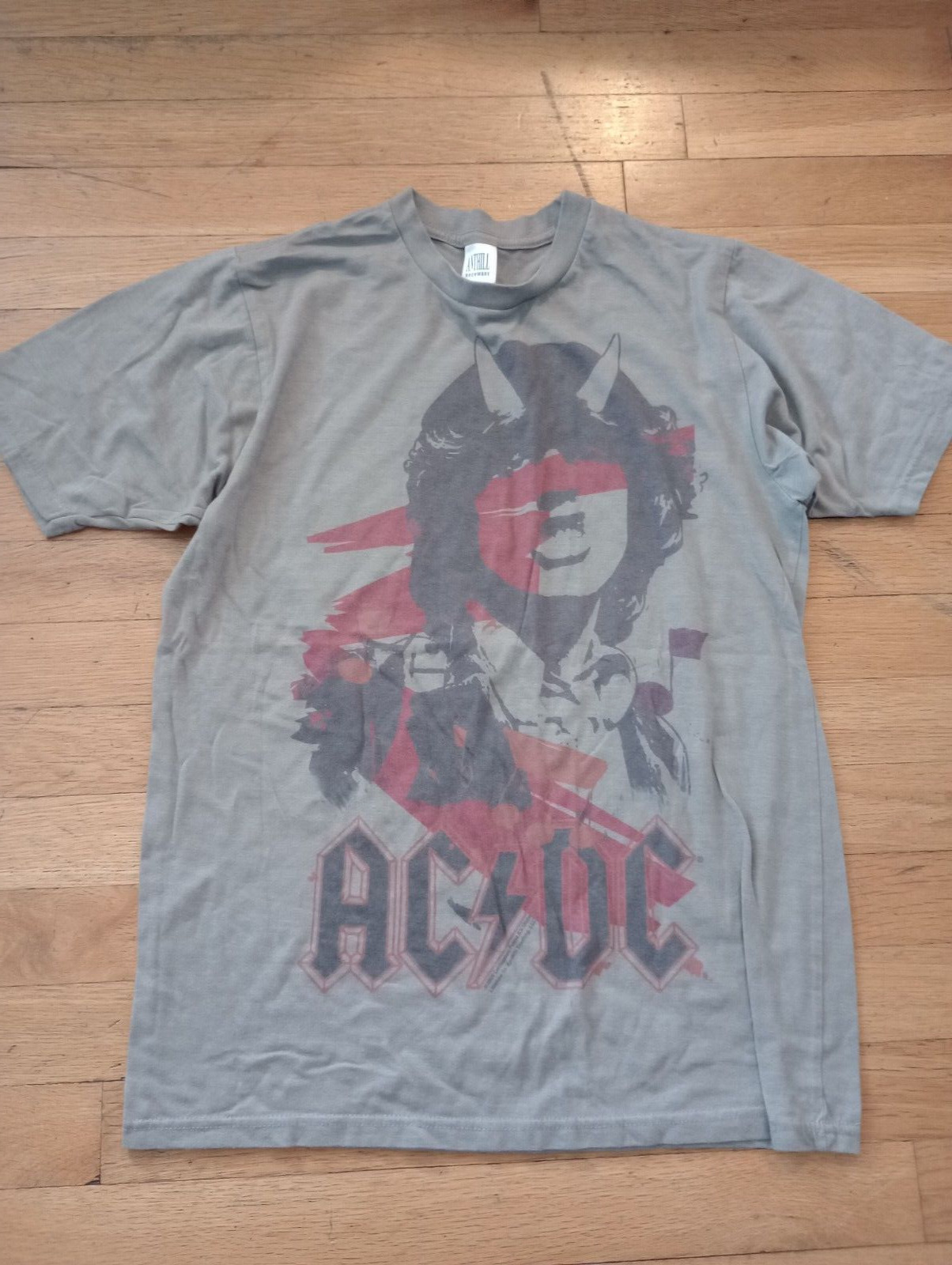 Vintage ac/dc t-shirt large rock concert tour Gray Men's Large Y2K