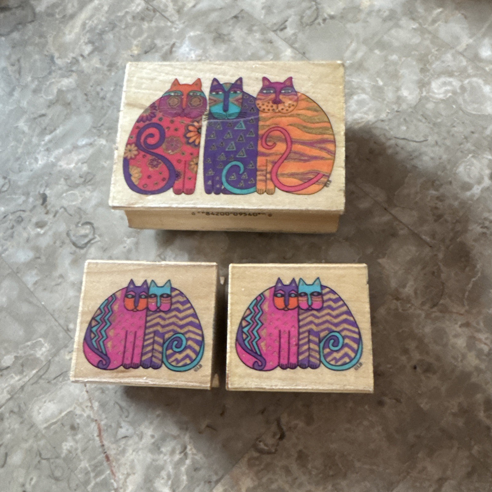 ALL NIGHT MEDIA Laurel Burch ( 3 Lot ) Of Rubber Stamps