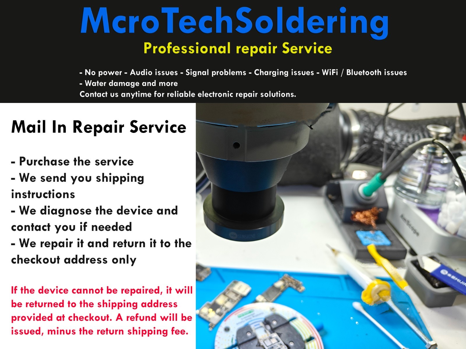 Professional Phone Tablet Motherboard Repair Service Logic Board Diagnostic only