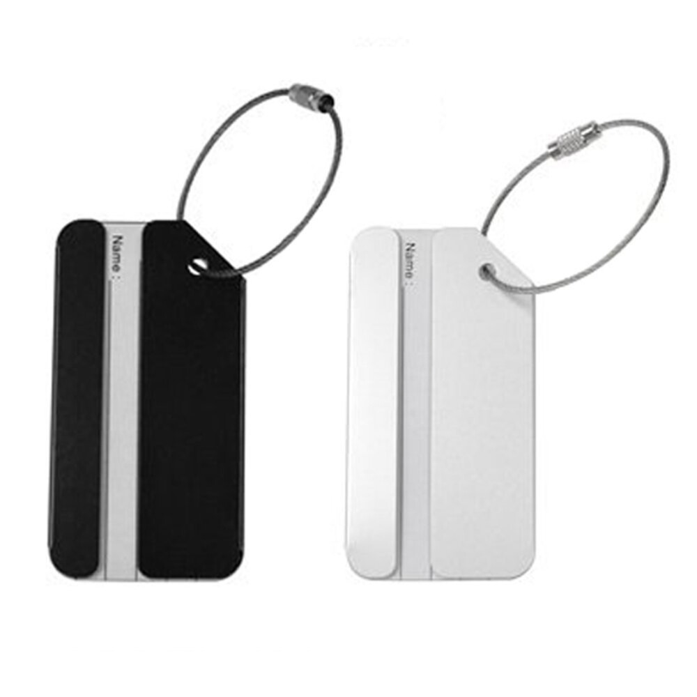 2PCS Luggage Tags Sturdy Travel Metal Boarding Bag Tag for Case Suitcase Handbag