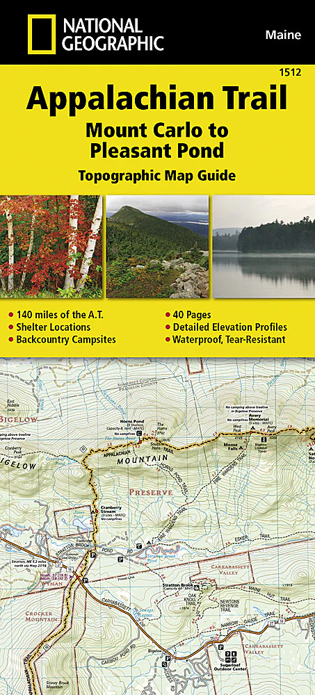 AT Maine, Mount Carlo to Pleasant Pond: Map #1512