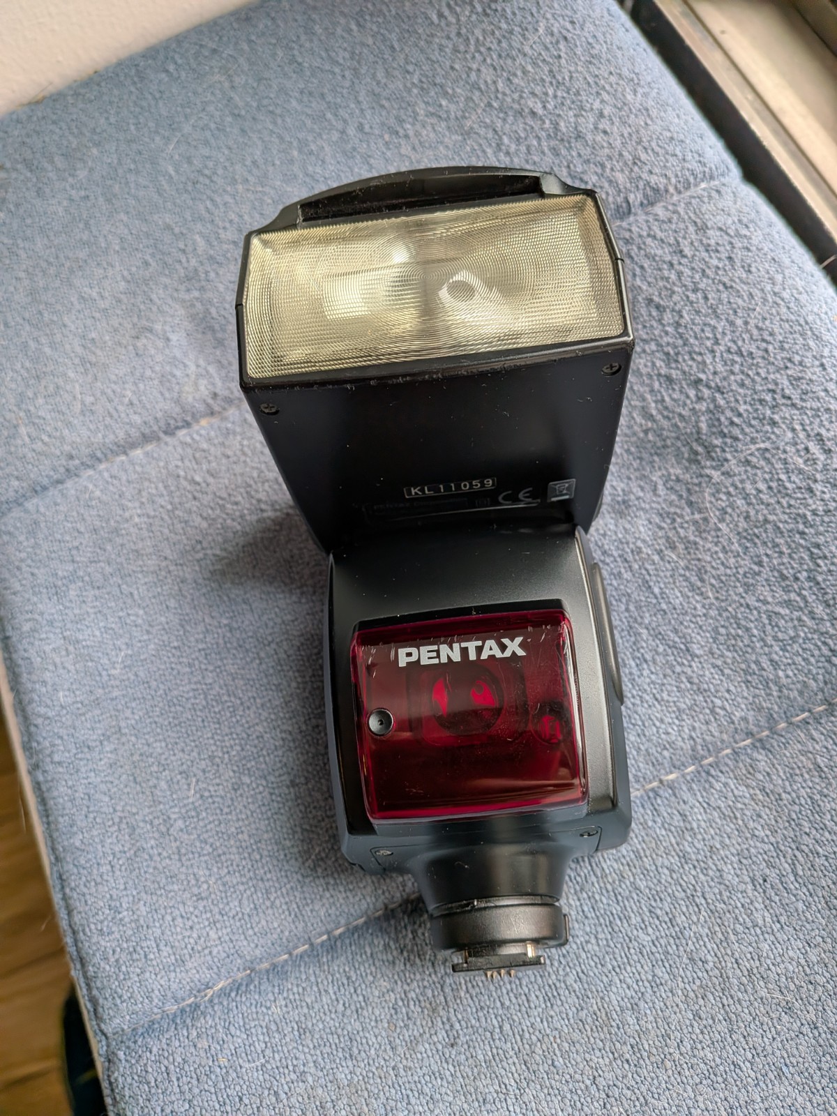 Pentax AF-540FGZ Dedicated Shoe Mount Zoom Flash, Guide Number 148 at ISO 100.