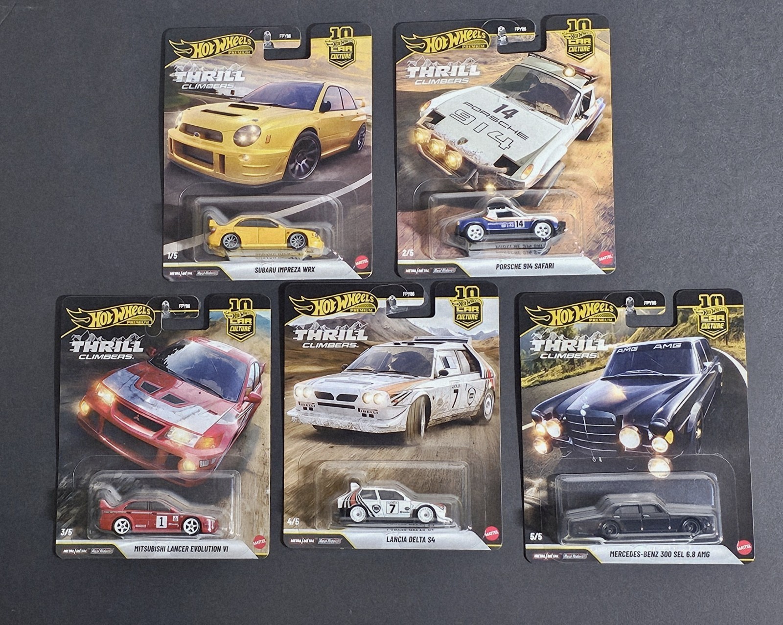 Hot Wheels Premium Car Culture 2026 Thrill Climbers Set of 5 FPY86-961Q