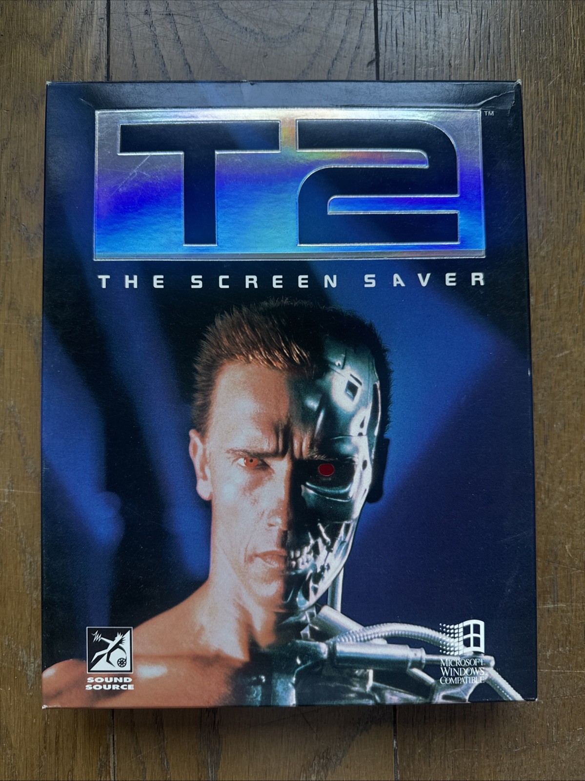 Vntg T2 TERMINATOR 2 Movie Screen Saver Big Box PC Game Arnold Schwarzenegger