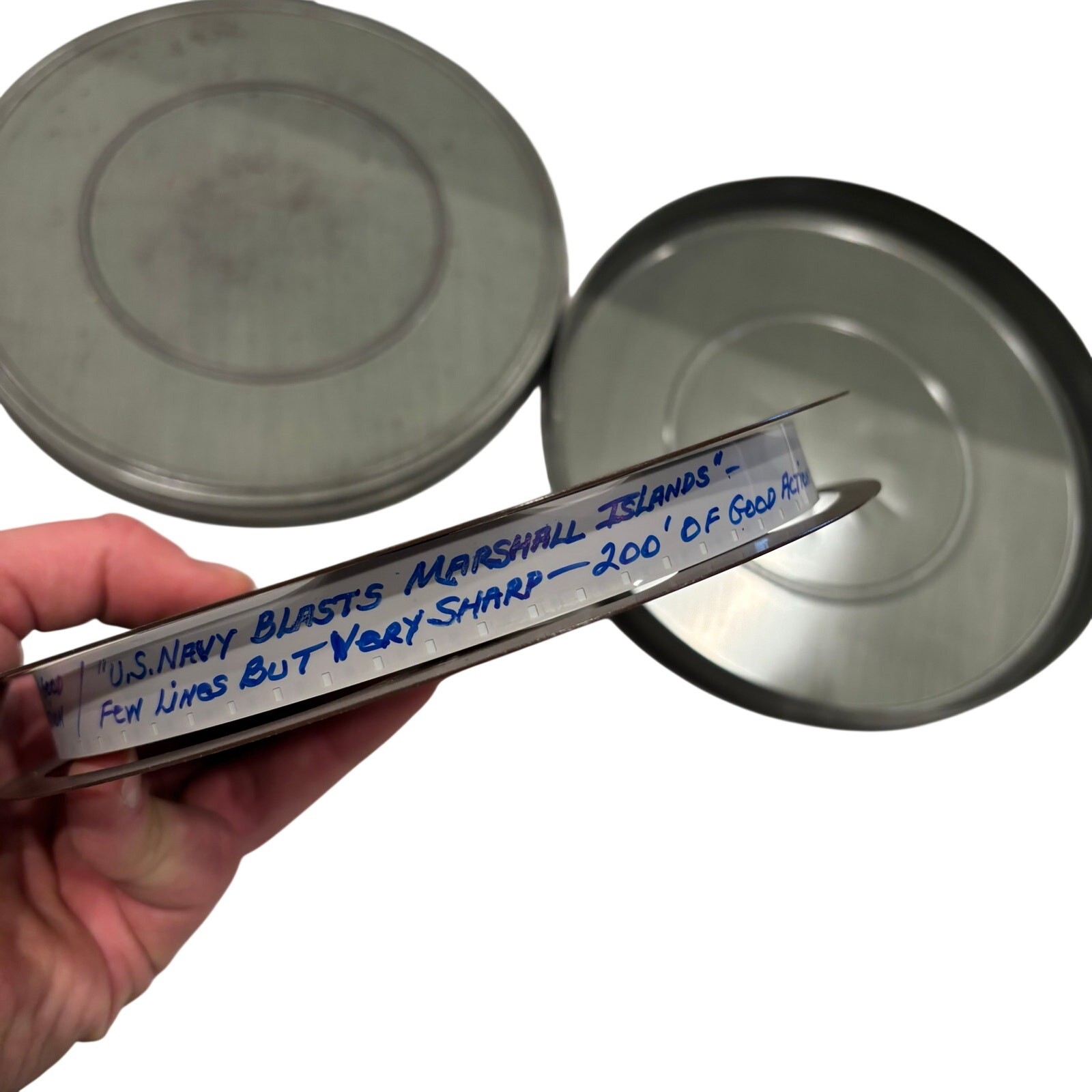 RARE WWII 16mm Reel Film Military Combat “US Navy Blasts Marshall Islands” ~350’