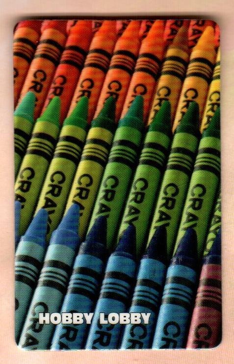 HOBBY LOBBY Different Colored Crayons ( 2006 ) Gift Card ( $0 )