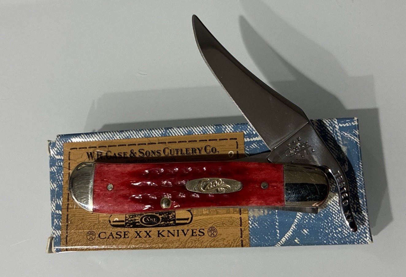 Case XX Russlock Old Red Bone Pocket Worn 2003 Model 61953L SS Excellent!