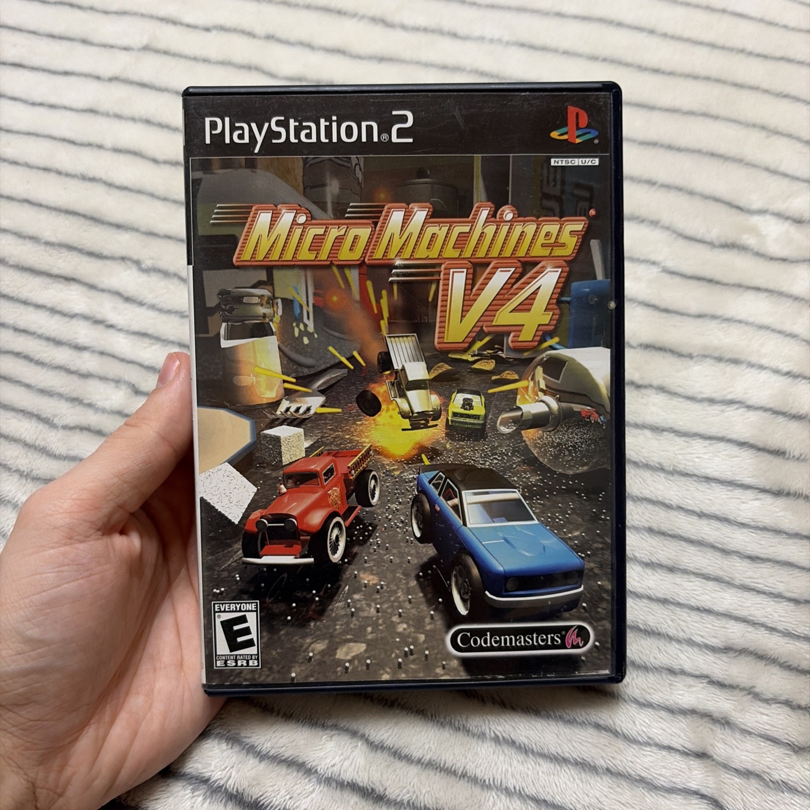 Micro Machines V4 (Sony PlayStation 2, 2006) Case With Manual And Disc Tested