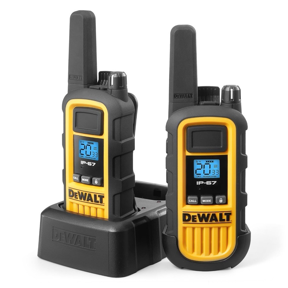 Waterproof Rechargeable Long Range 2 Way Radio Walkie Talkie 2 Watt 2 Pack