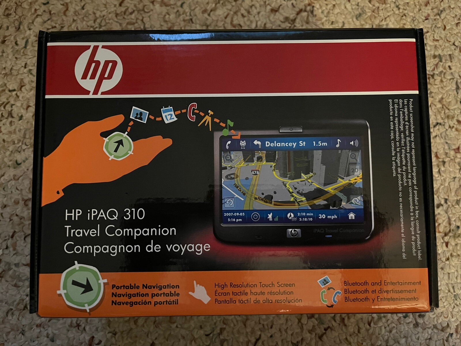 Boxed HP iPAQ 310 Travel Companion GPS Receiver (FA974AA#ABA) New Unused!