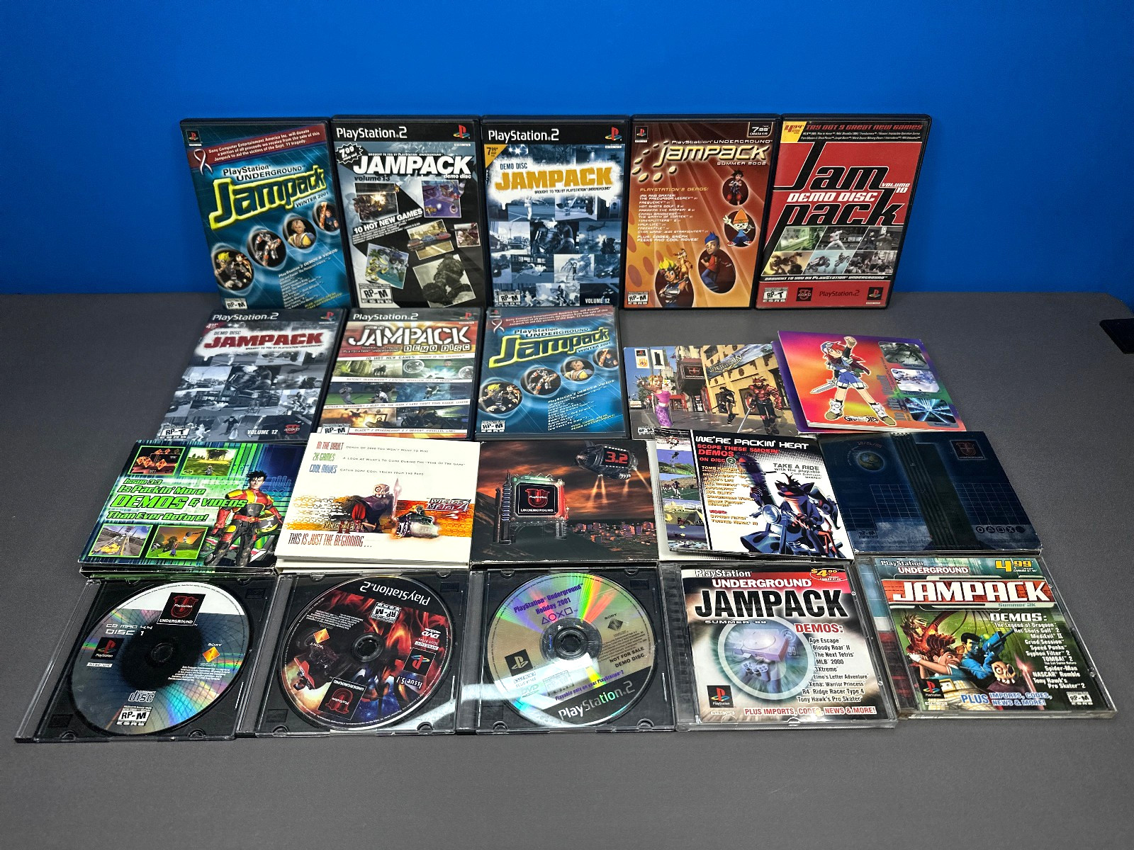 PLAYSTATION UNDERGROUND LOT OF 20 DEMO JAMPACK GAME DEMOS 1 2 PS1 PS2 RPG