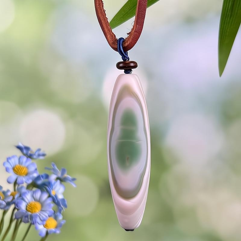 China Inner Mongolia Gobi Eye Rough Agate Specimen Pendant