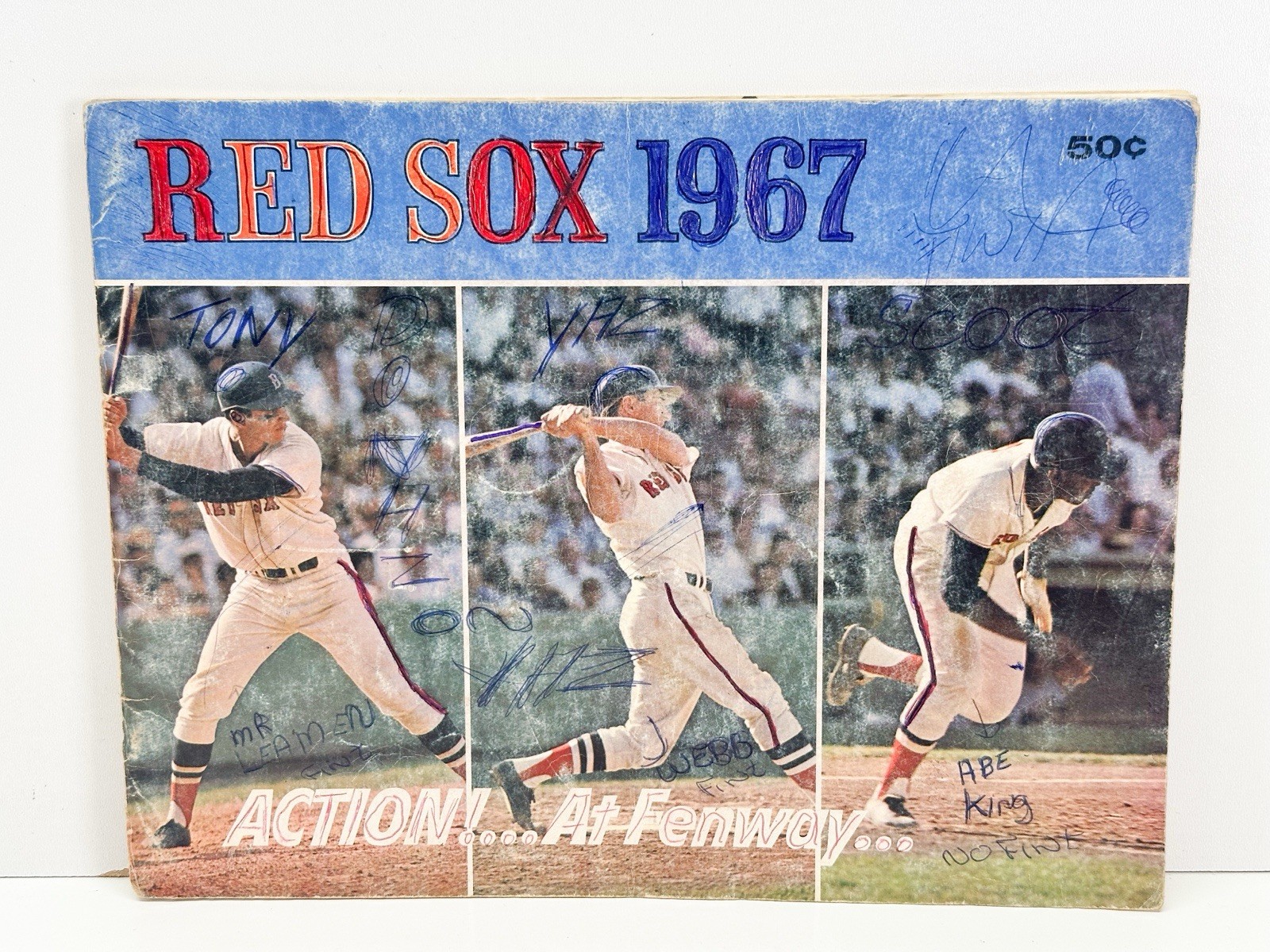 1967 Boston Red Sox Yearbook 1st Edition Tony Conigliaro / Yastrzemski Vintage