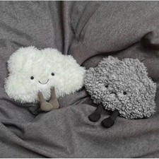 Jelly 2PCS Couple Clouds Soft Plush Toys Charms Cute Fun Stuffed Pendants Cat