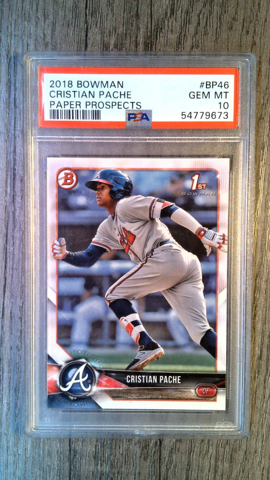 CRISTIAN PACHE 2018 BOWMAN #BP46 PAPER PROSPECTS PSA 10